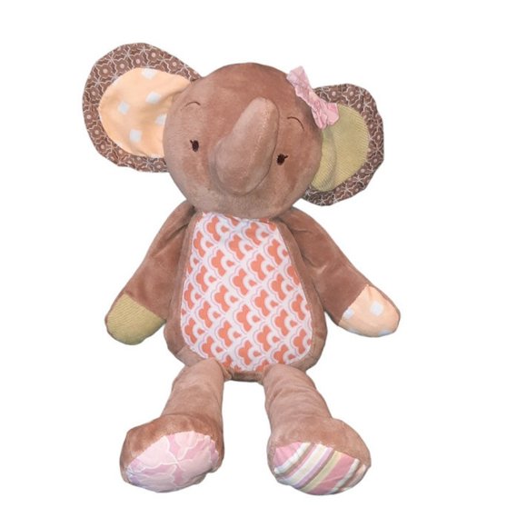 Cocalo Baby Brown Elephant Girl Plush Toy - Picture 1 of 5